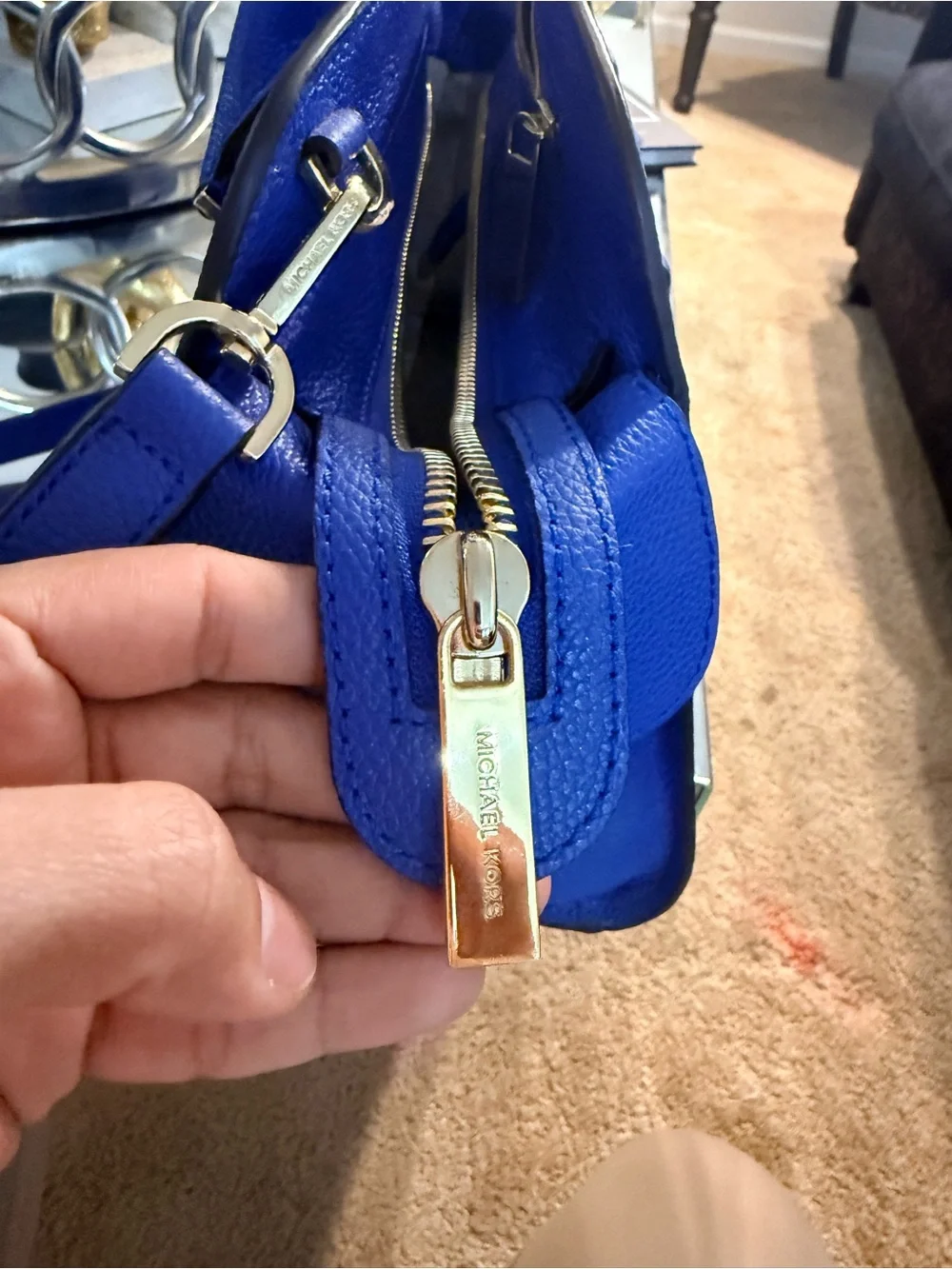 Michael Kors Harper Leather Satchel Bag